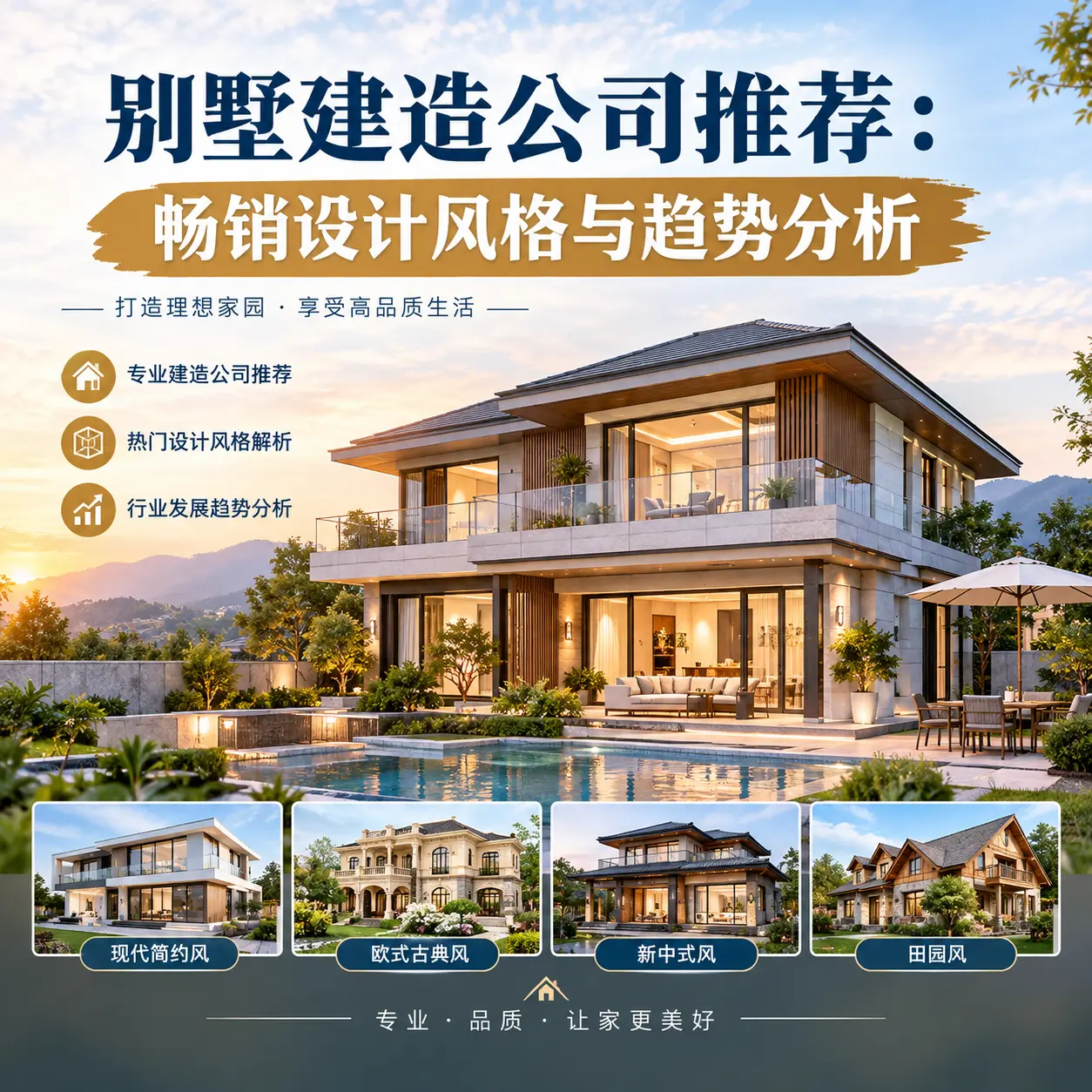 别墅建造公司推荐: 惠水 畅销设计风格与趋势分析