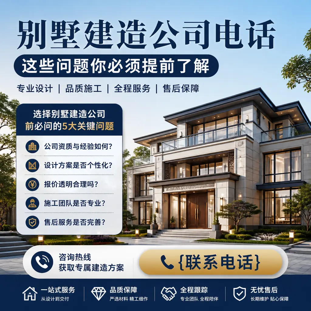 惠水别墅建造公司电话,这些问题你必须提前了解